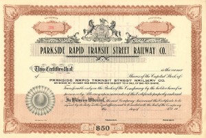 Parkside Rapid Transit Street Railway Co.